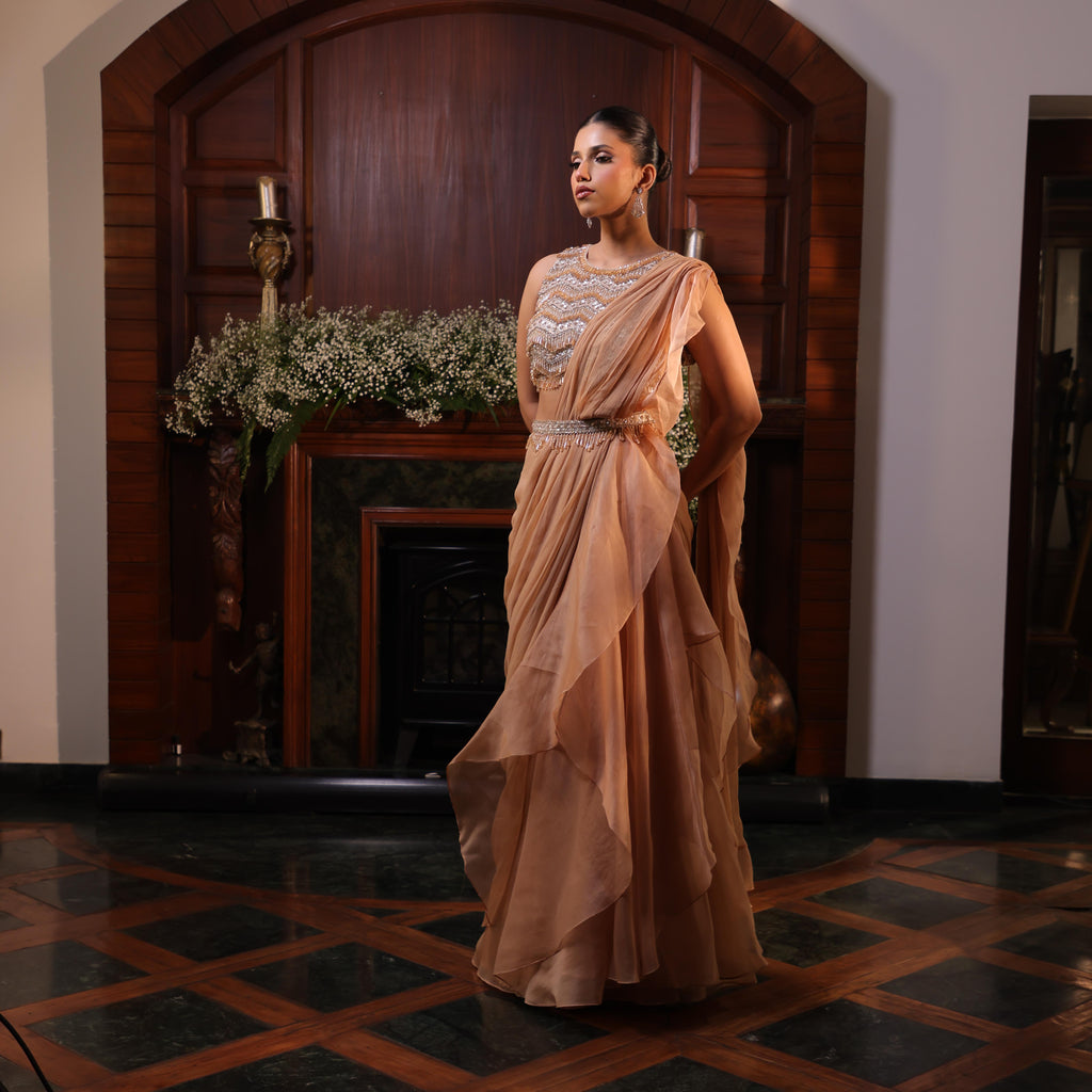 Gold organza