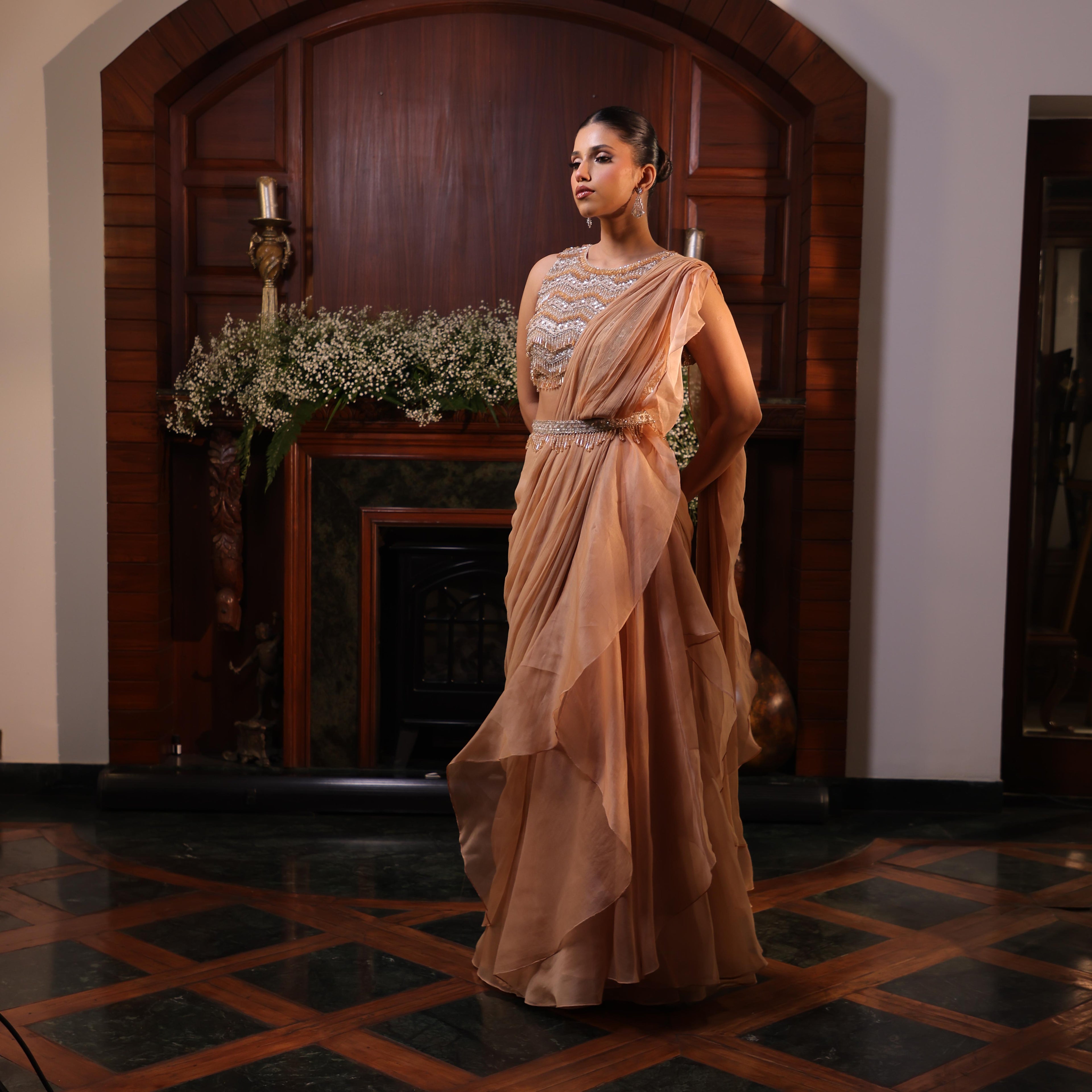 Gold organza