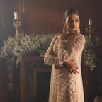 Coral peach katdana crystal and pearl sharara