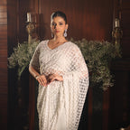 earl grey ivory katdana saree