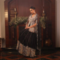 net flowers black sharara