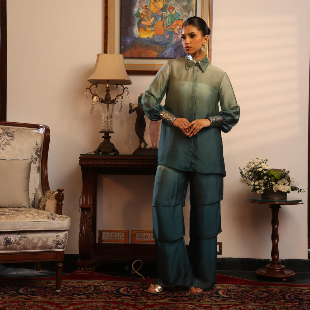 sequind color green shaded coord set