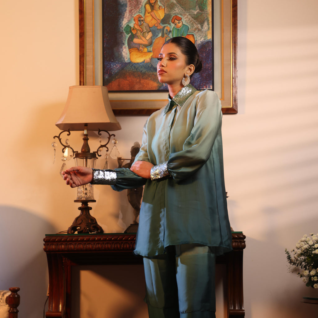 sequind color green shaded coord set