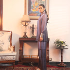 grey sequind collar coord set