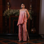 blush pink sequins strape coord set