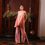 blush pink sequins strape coord set