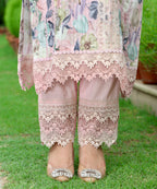 Zareen | Pink Floral Printed Cotton Kurta Set
