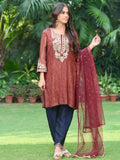 Sehr | Maroon Crushed Tissue Kurta Set
