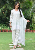 Nazaakat | Powder Blue Cotton Kurta Set