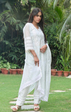 Nazaakat | Powder Blue Cotton Kurta Set