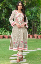 Ruhi |  Earthen Grey Cotton Suit Set