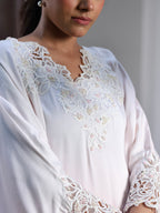 Alaya | Powder Pink Ombre Linen Satin Kurta Set