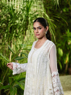 Eira | Ivory Chikankari Georgette Kurta Set