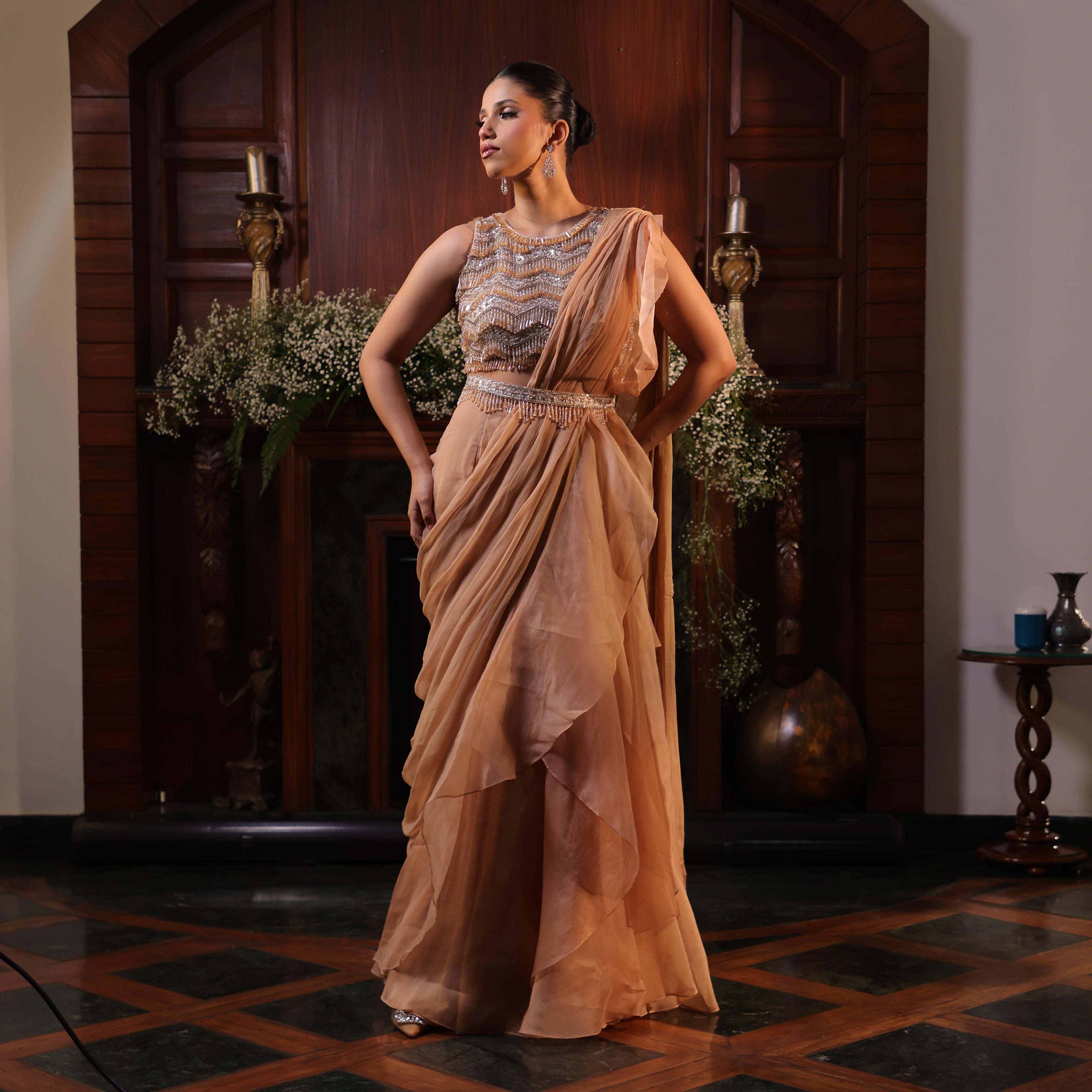 Gold organza