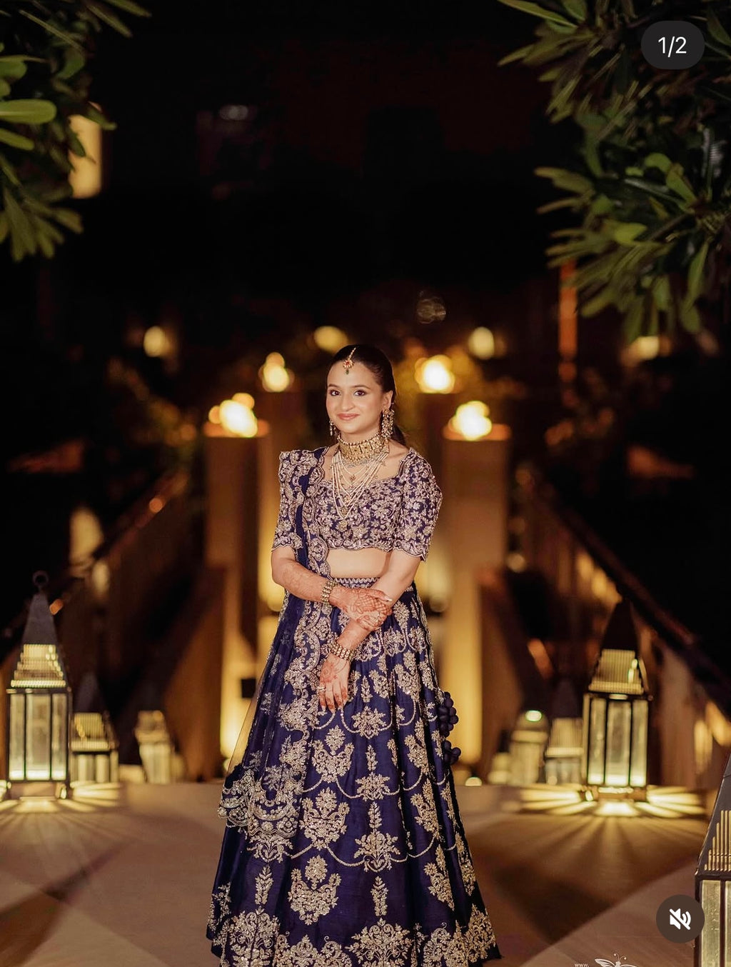 Purple dabka lehenga