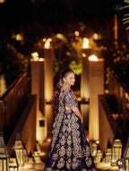 Purple dabka lehenga