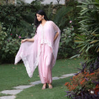Pink cape lace set