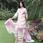 Pink lace kurta set