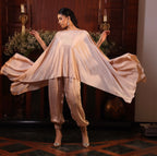 Peach boatneck cape