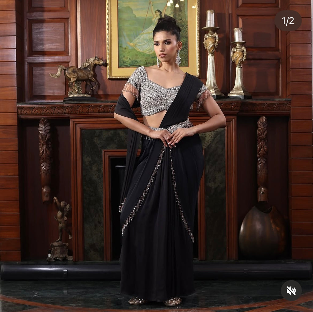 Black katdana sequins