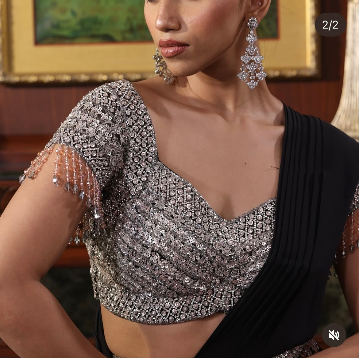 Black katdana sequins