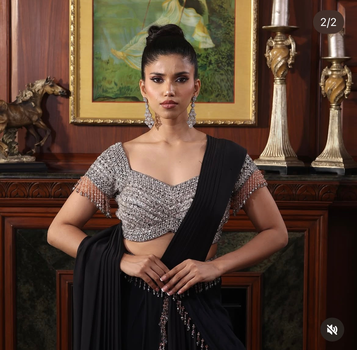 Black katdana sequins