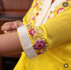 Yellow tunic kurta sharara