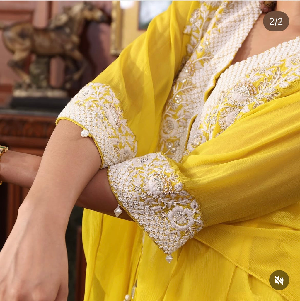 Yellow tunic sharara