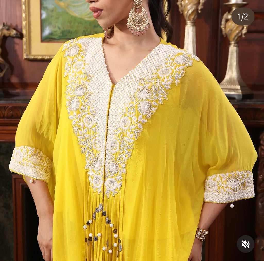 Yellow tunic sharara