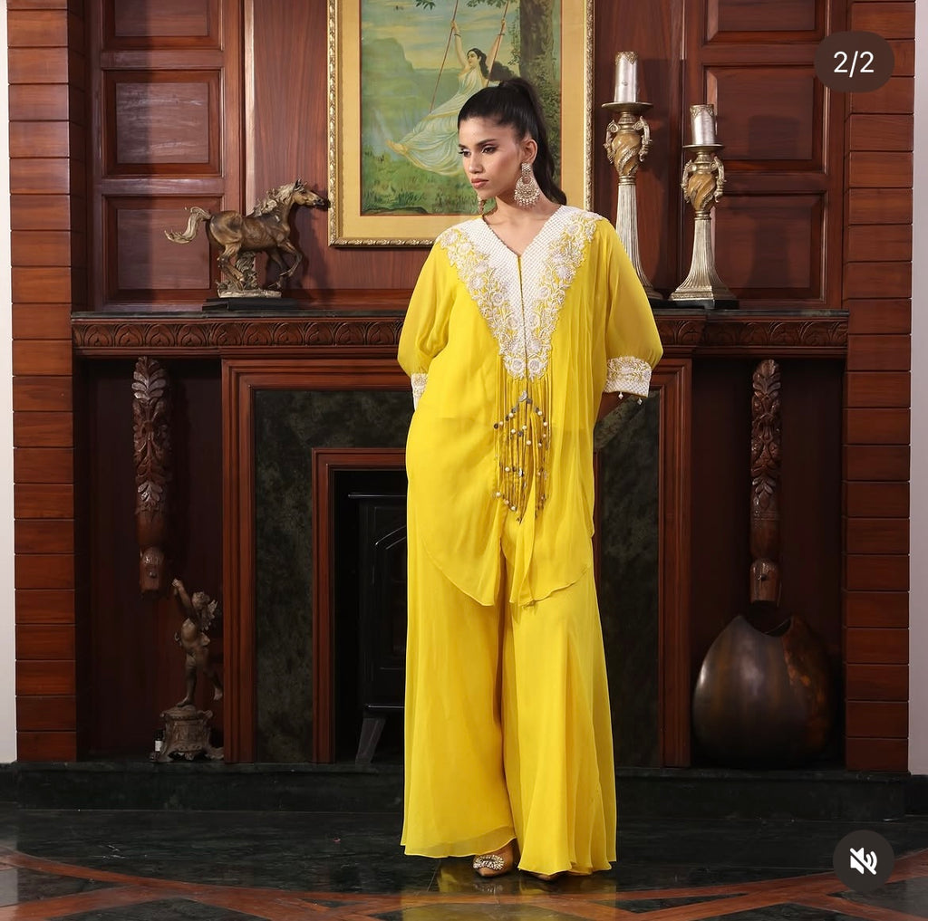 Yellow tunic sharara