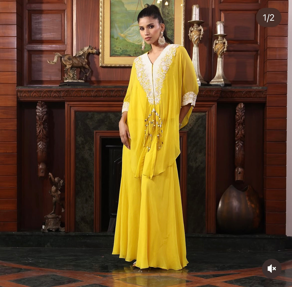 Yellow tunic sharara