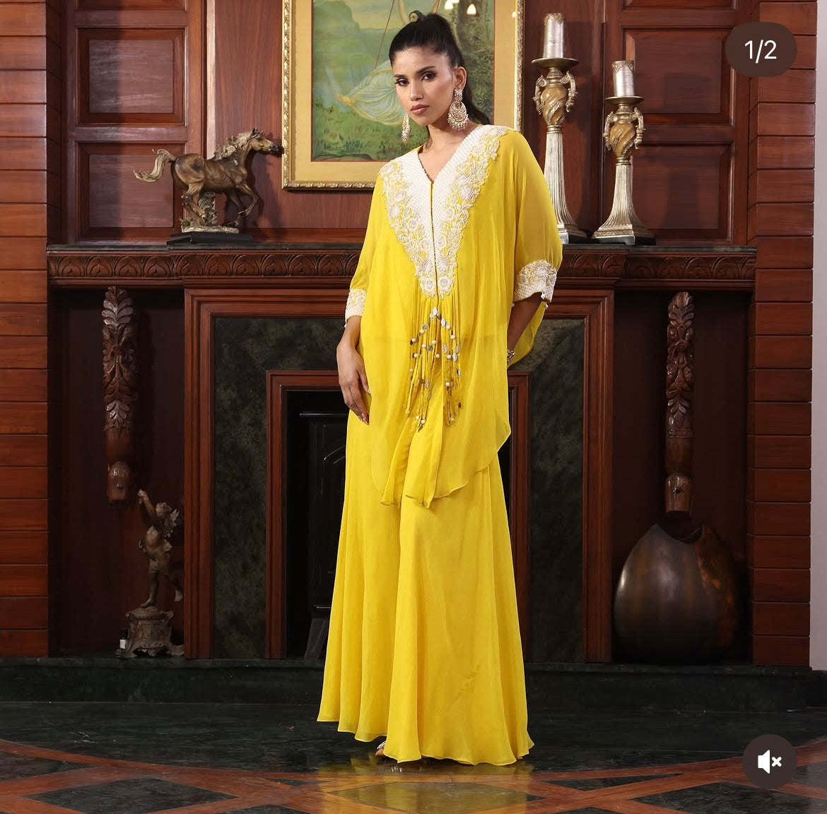 Yellow tunic sharara