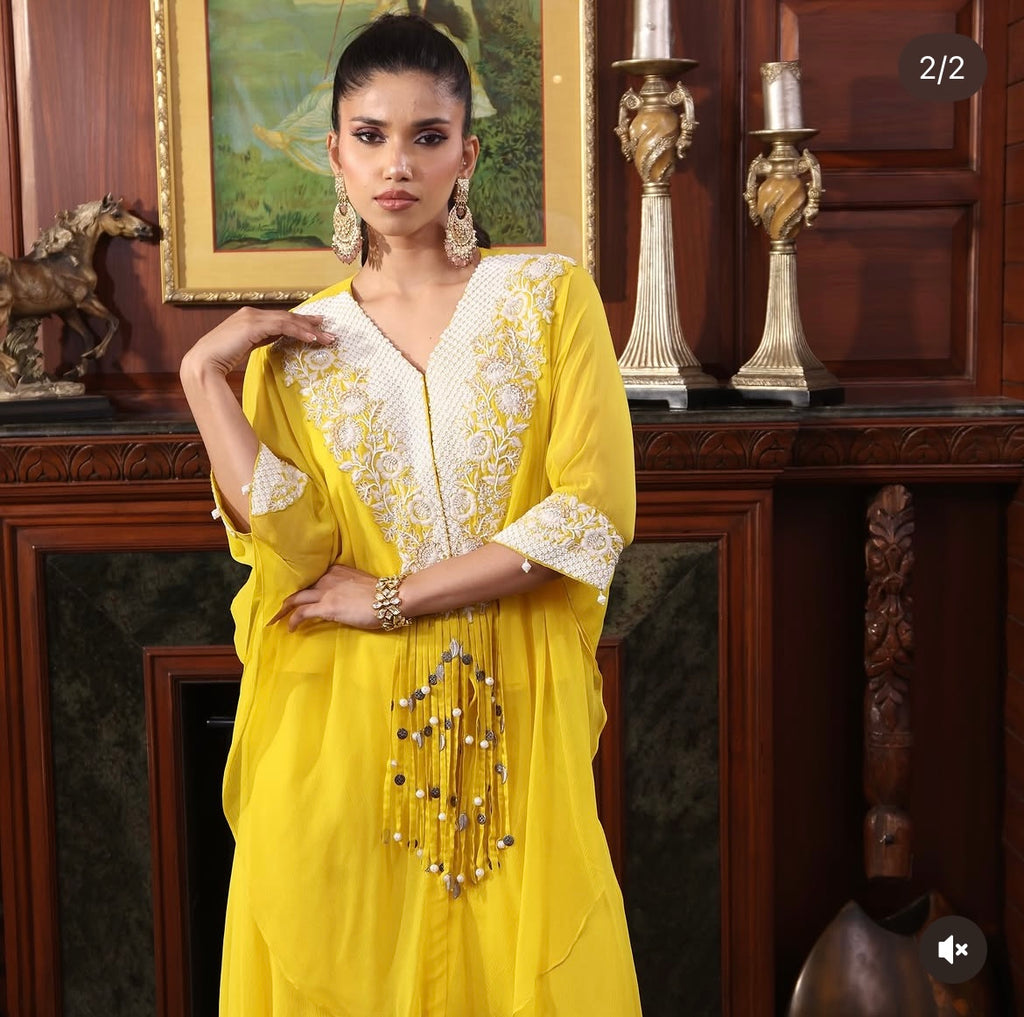 Yellow tunic sharara